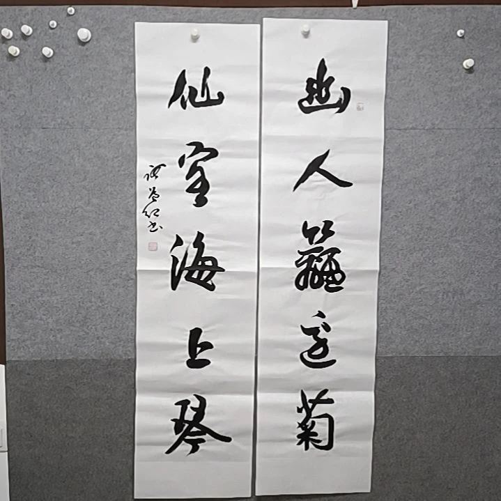 书法四尺整张大对联书法作