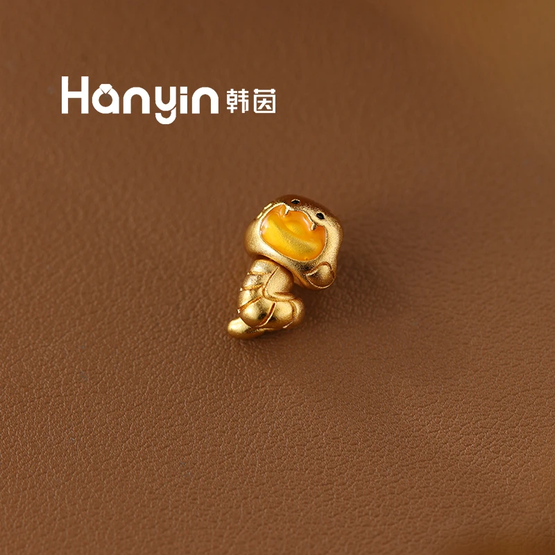 铜合金珐琅吊坠 2025蛇年上新磨砂元宝灵动小蛇吊坠