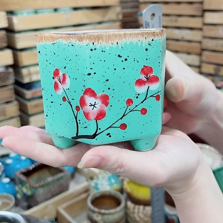 有孔.凑单10元陶瓷花盆发货！