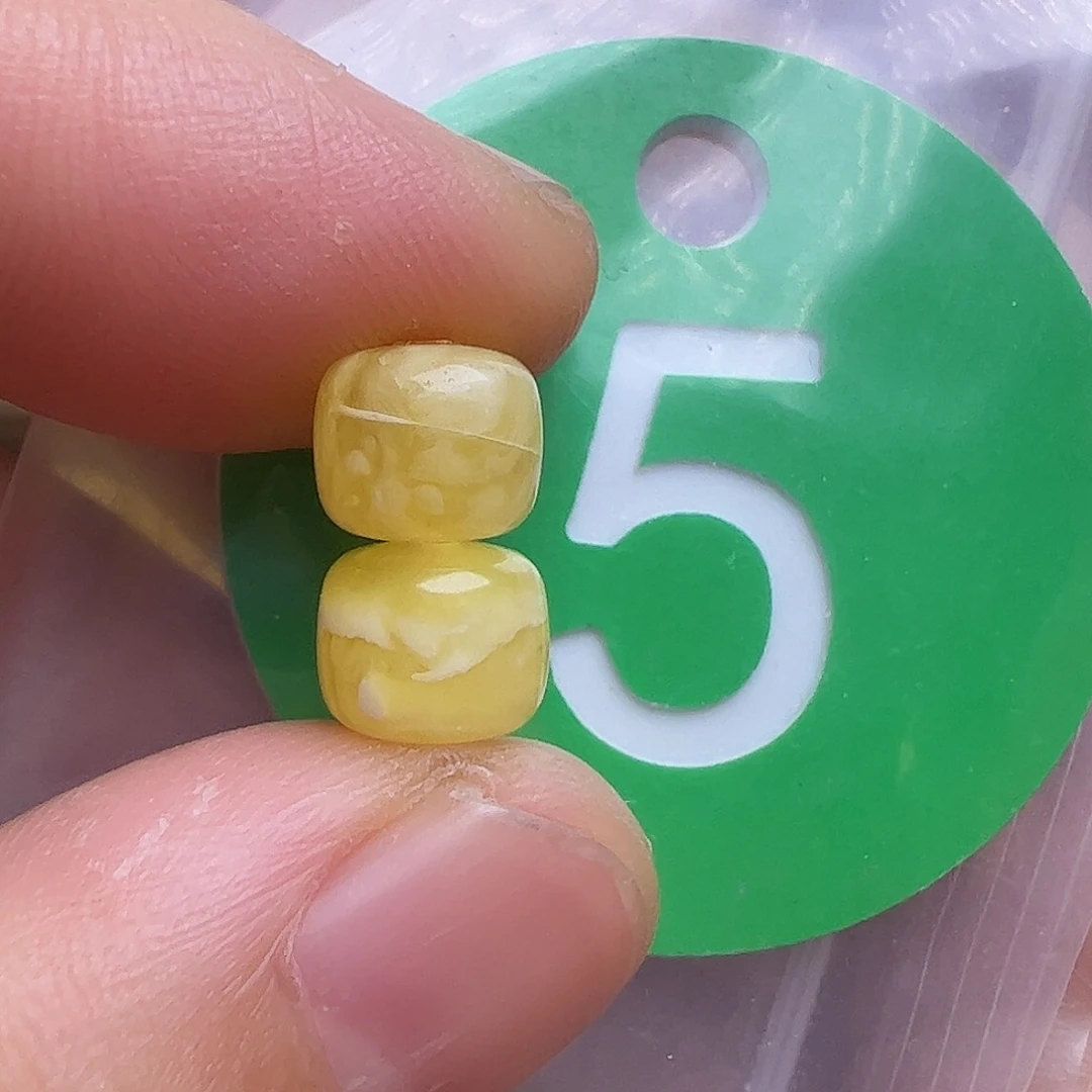蜜蜡未镶嵌珠宝奇石7mm花粉