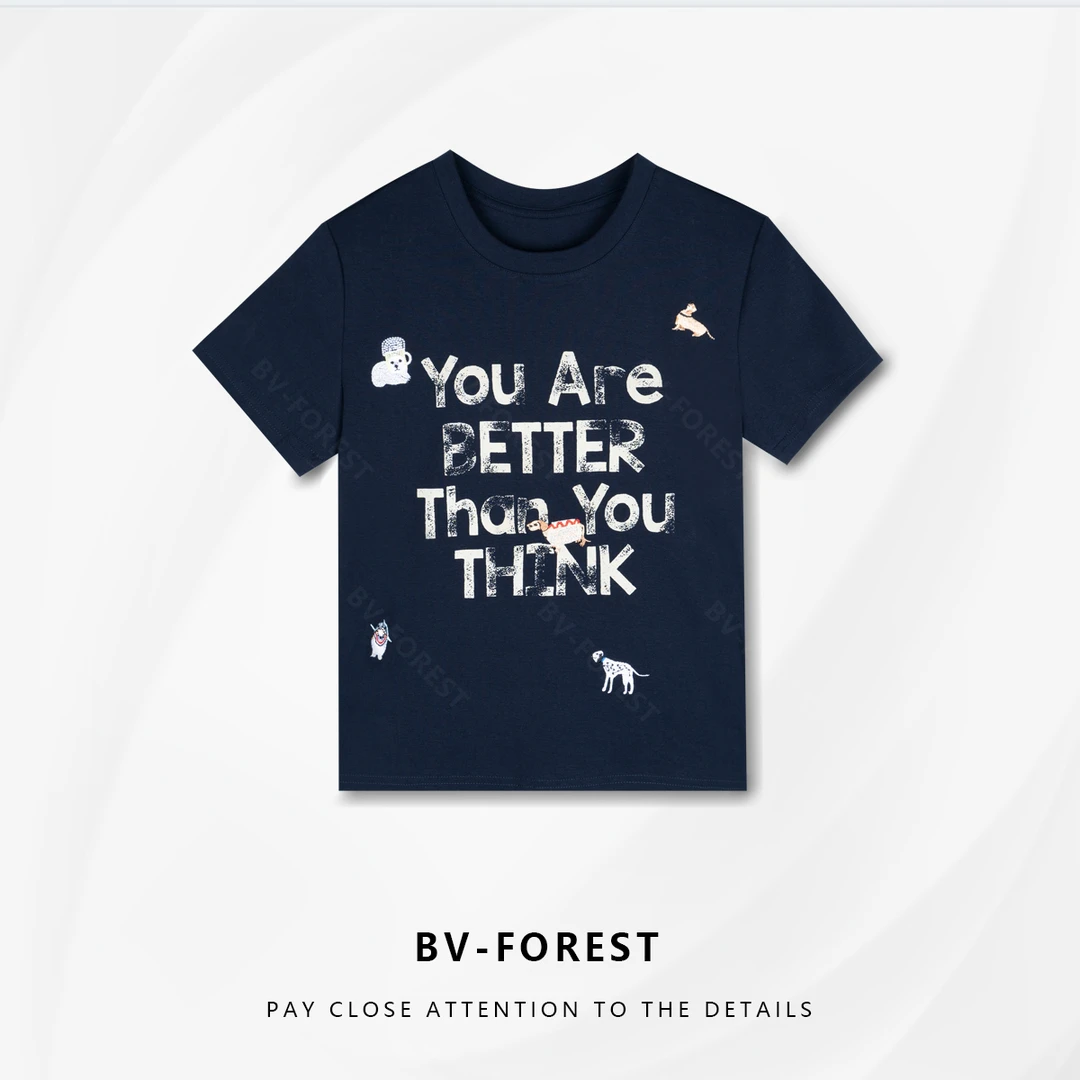 BV-FOREST“清甜一夏 ”夏季新款百搭显瘦减龄圆领短袖T恤BV-T0210