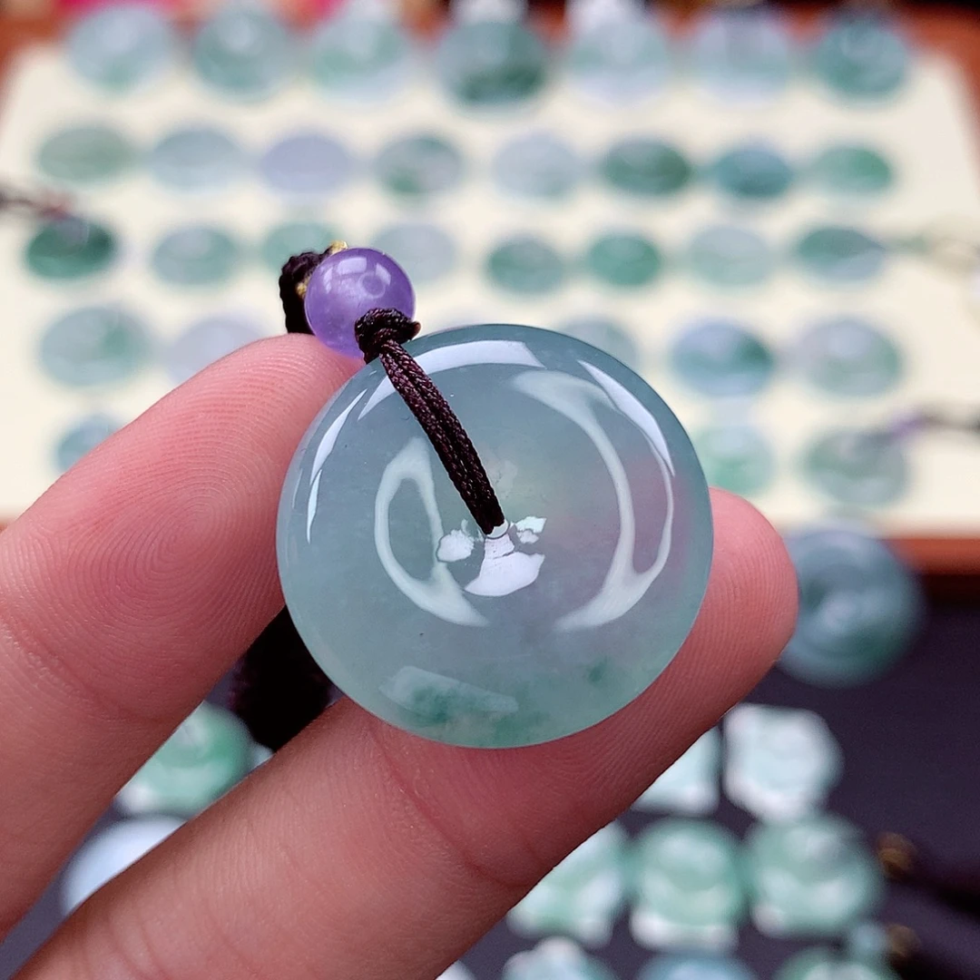 翡翠未镶嵌颈饰78 尺寸24.4-6.1