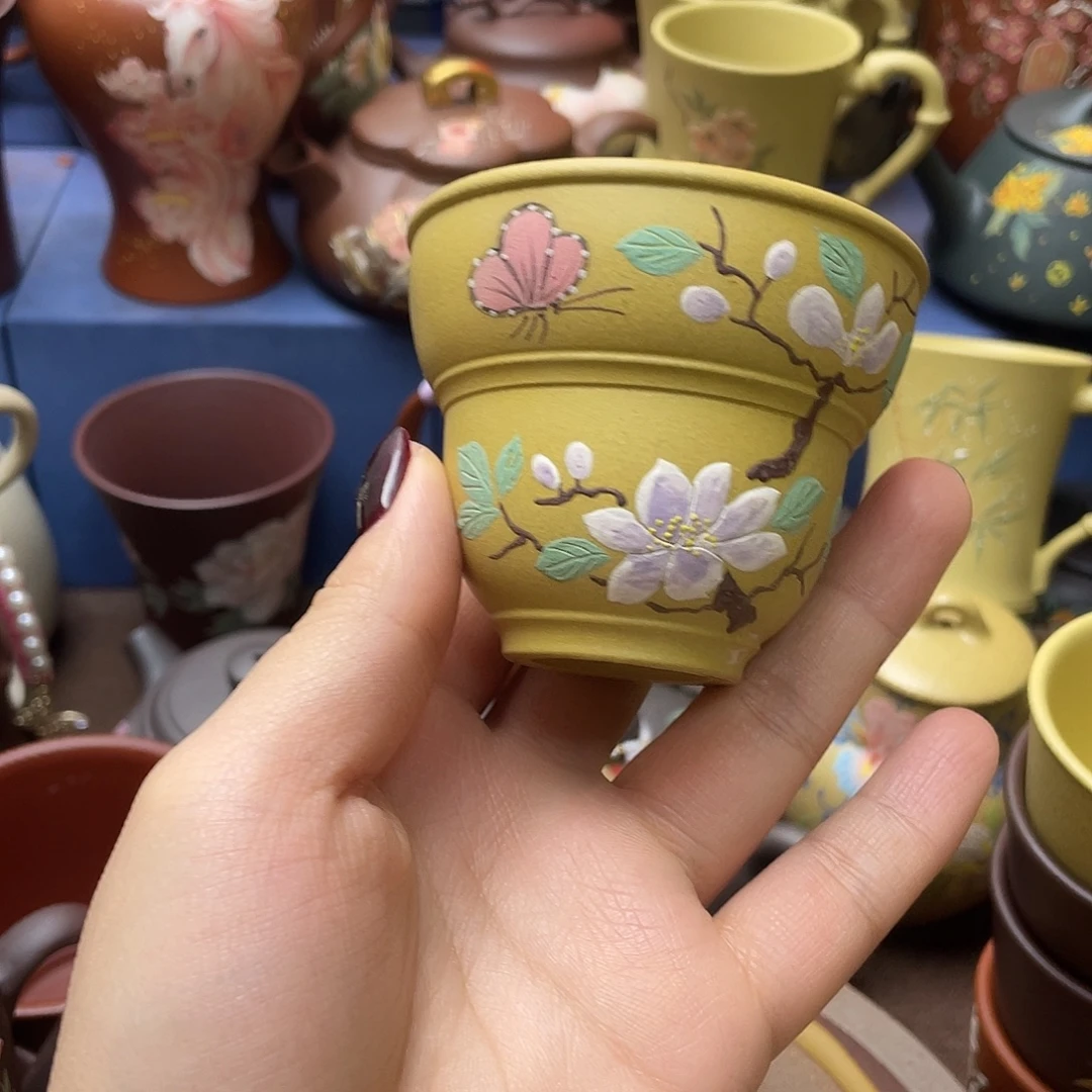 茶杯红泥紫砂主人杯100cc