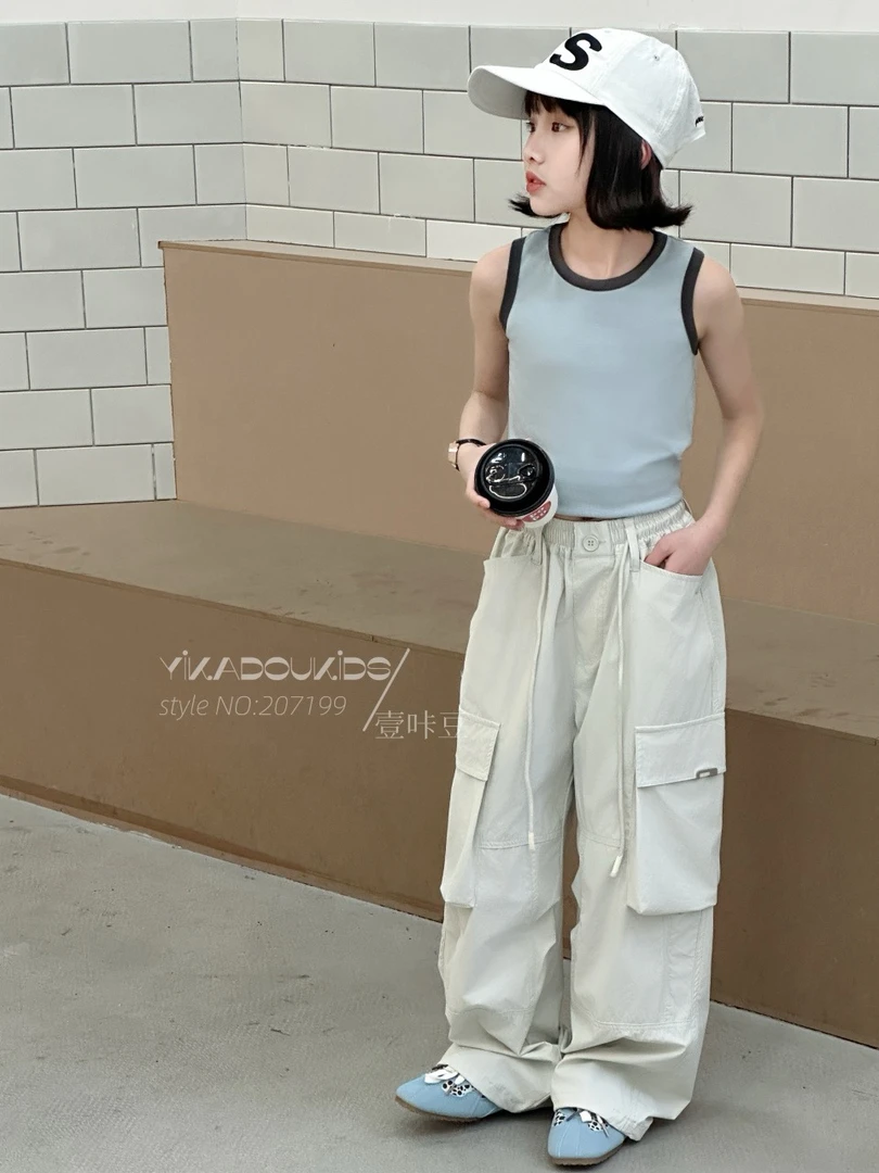 断码清仓童装壹咔豆夏季速干休闲工装裤207199可直筒可收口休闲裤