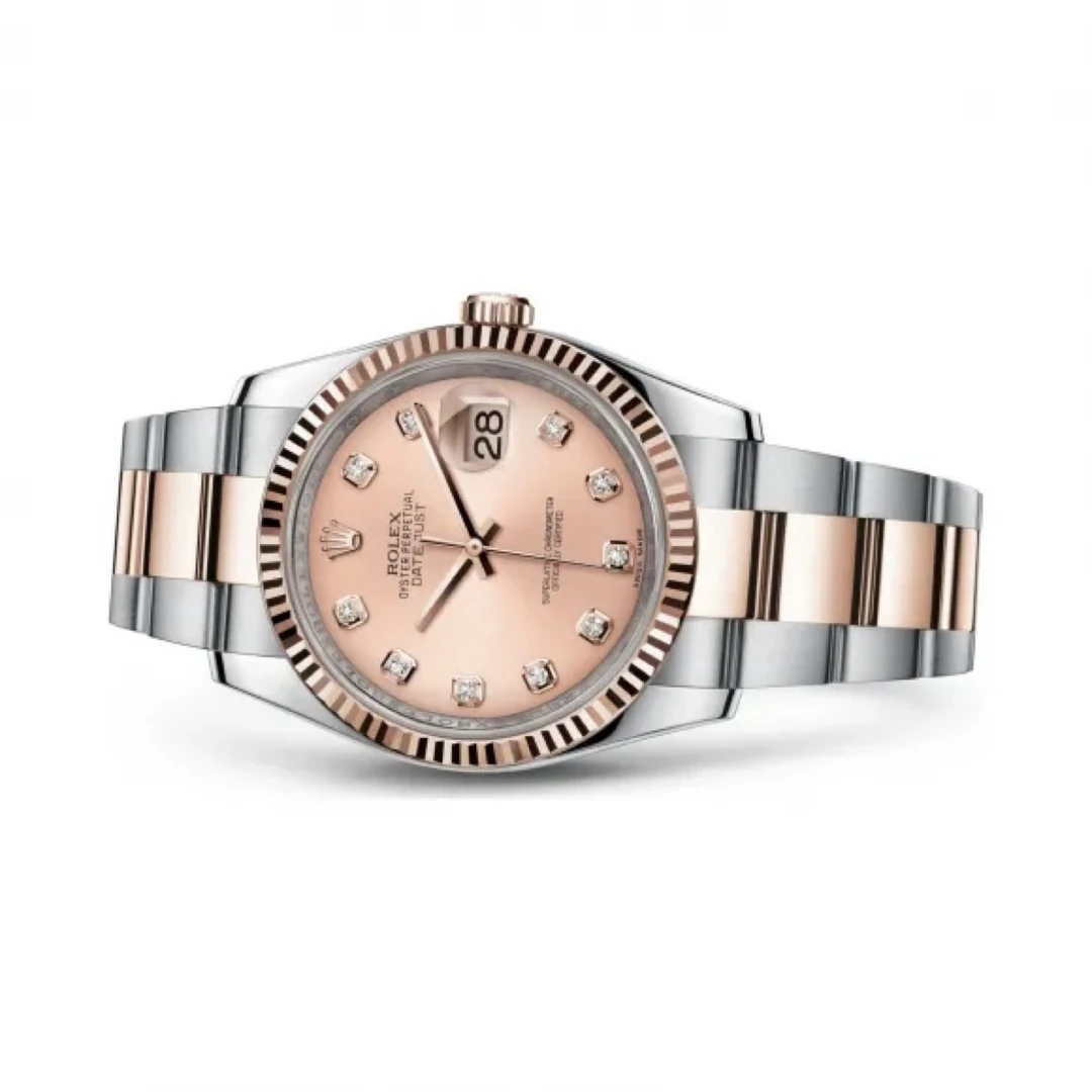 99新 Rolex/劳力士 佰盛 单表粉钻乱码116231-0073玫瑰金日志