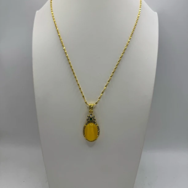 F002百搭金色素款轻奢吊坠