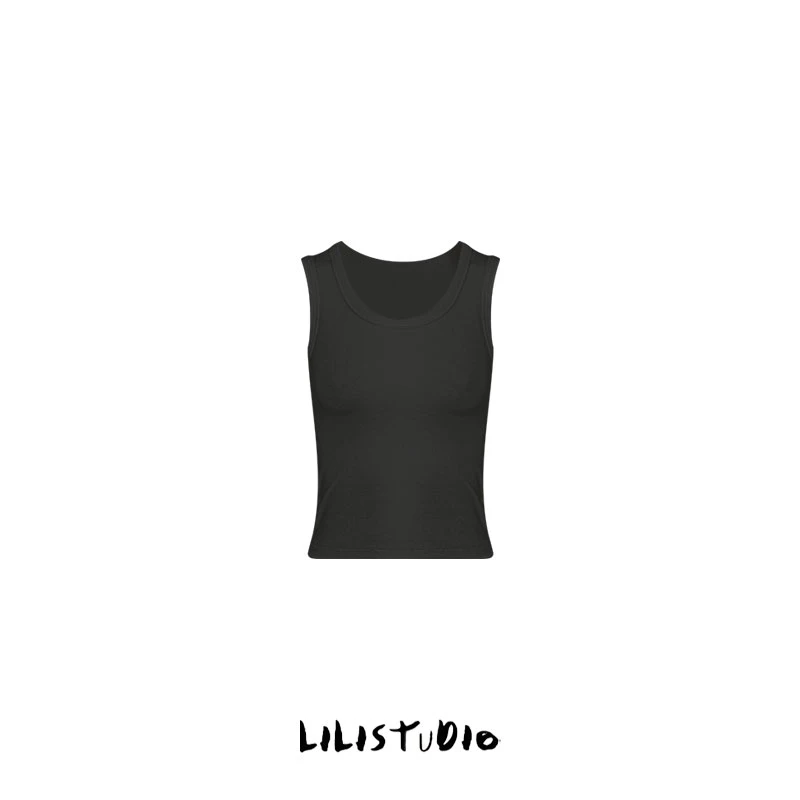 PCNY「凝墨织语」不理理春夏新款女装百搭打底休闲洋气休闲时尚背心