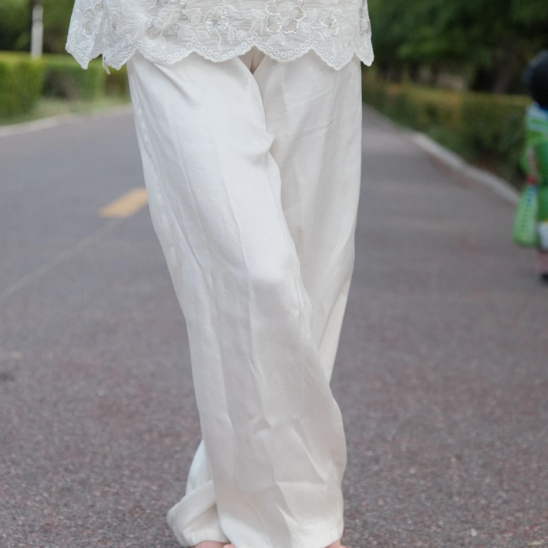 《踏歌》天丝阔腿裤夏季薄款新款中式新中式国潮风女装青梧巷1106