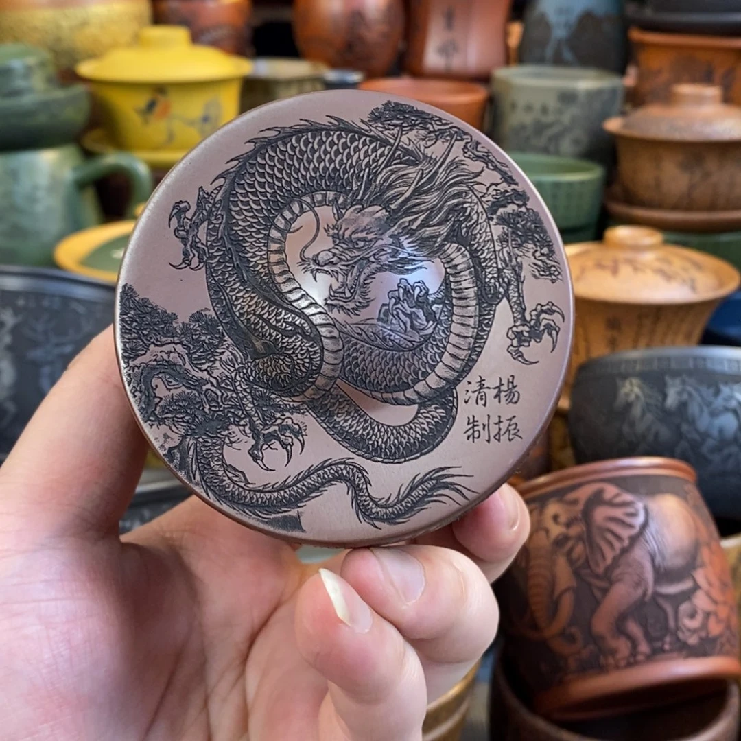 紫砂杯子宜兴全手工紫砂杯