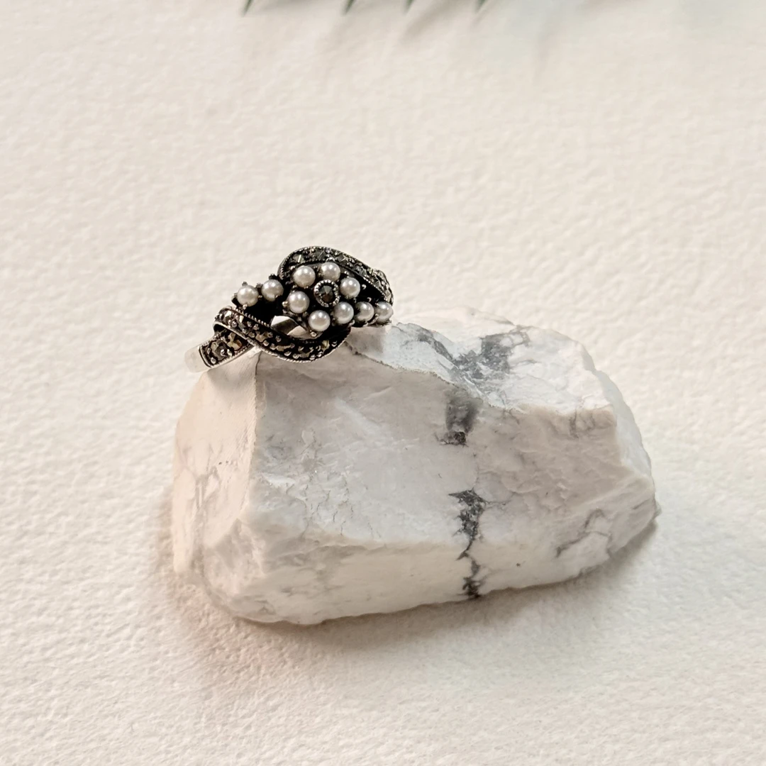 【六六中古】孤品银925淡水珍珠戒指ty3304港12欧51