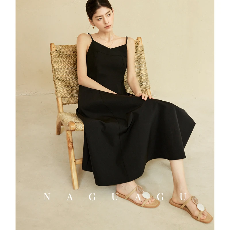 南瓜谷【赫拉小黑裙】定制微弹面料女装连衣裙DY4LQ2591-A