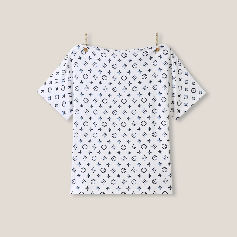 女式时尚气质休闲百搭短袖印花T恤DMM26255