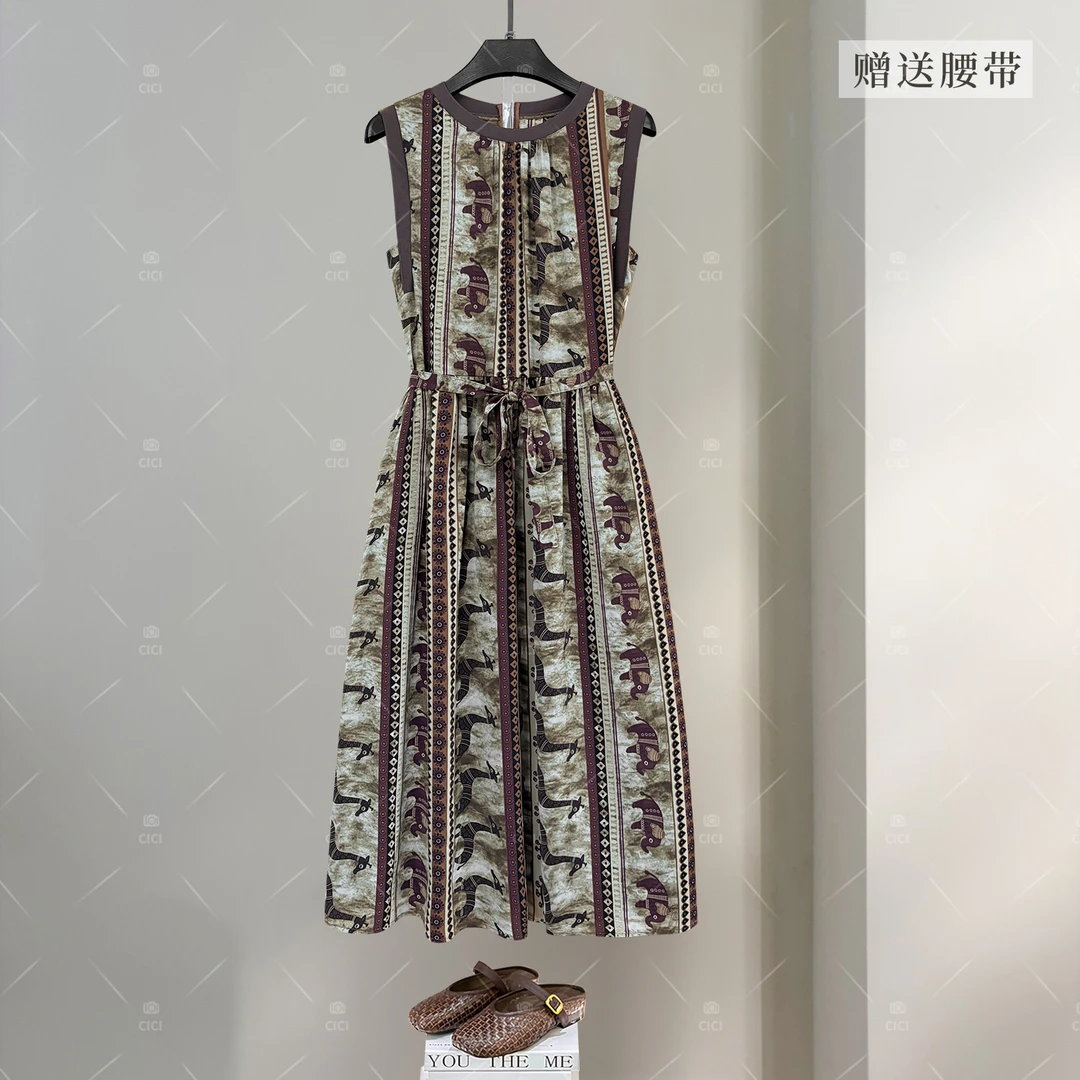 慵懒海岸 轻盈舒适慵懒休闲百搭显瘦醋酸背心连衣裙 LJ-6000512