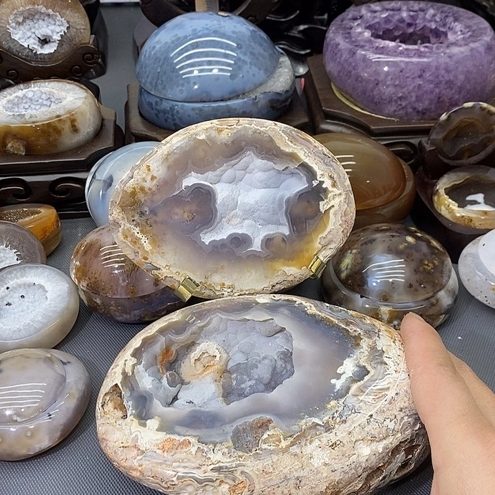 摆件紫晶未镶嵌聚宝盆