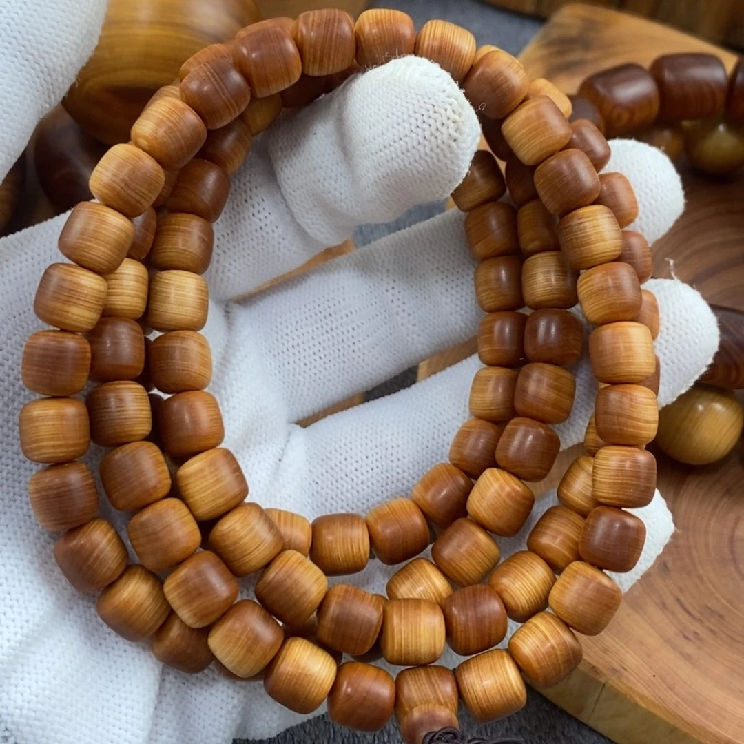 柏木（崖柏）无事牌0.8红油桶珠