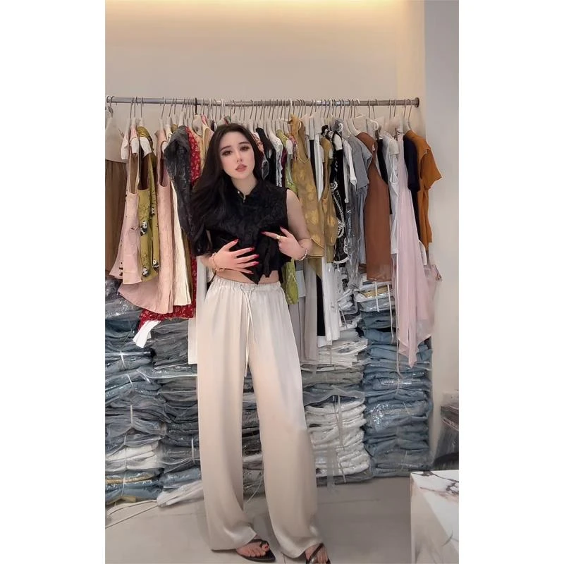 香香老板娘定制净面抽绳休闲裤