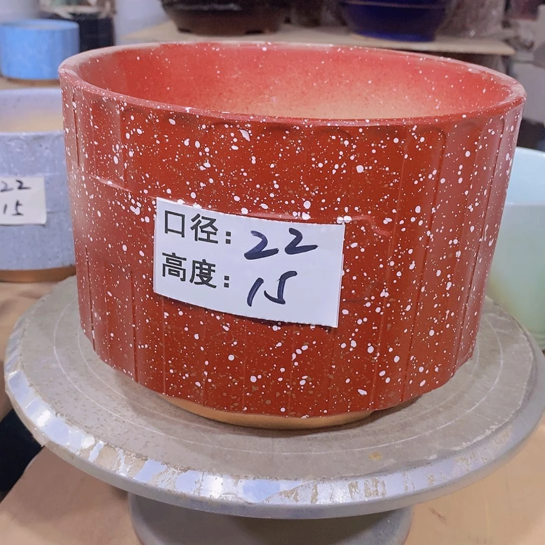 【闪购商品】微瑕花盆-027-1个红