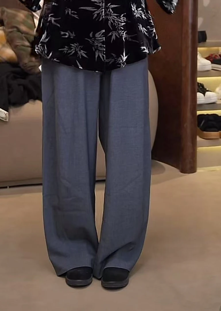 Li Wang/里望2024设计师款  黑色宠粉福利简洁利落 时尚百搭长裤