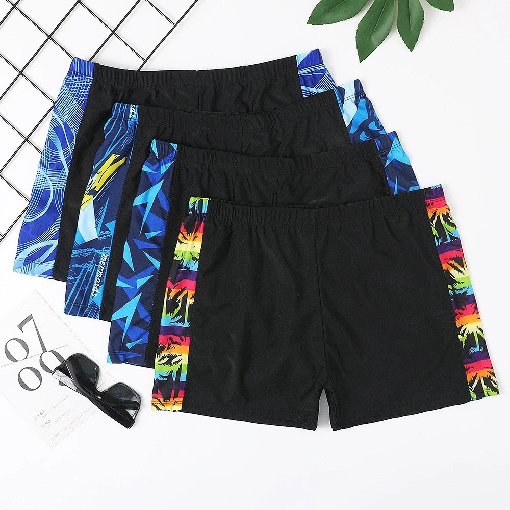 新款男士游泳裤防尴尬透气高腰保守温泉沙滩裤（播播间备号专用）