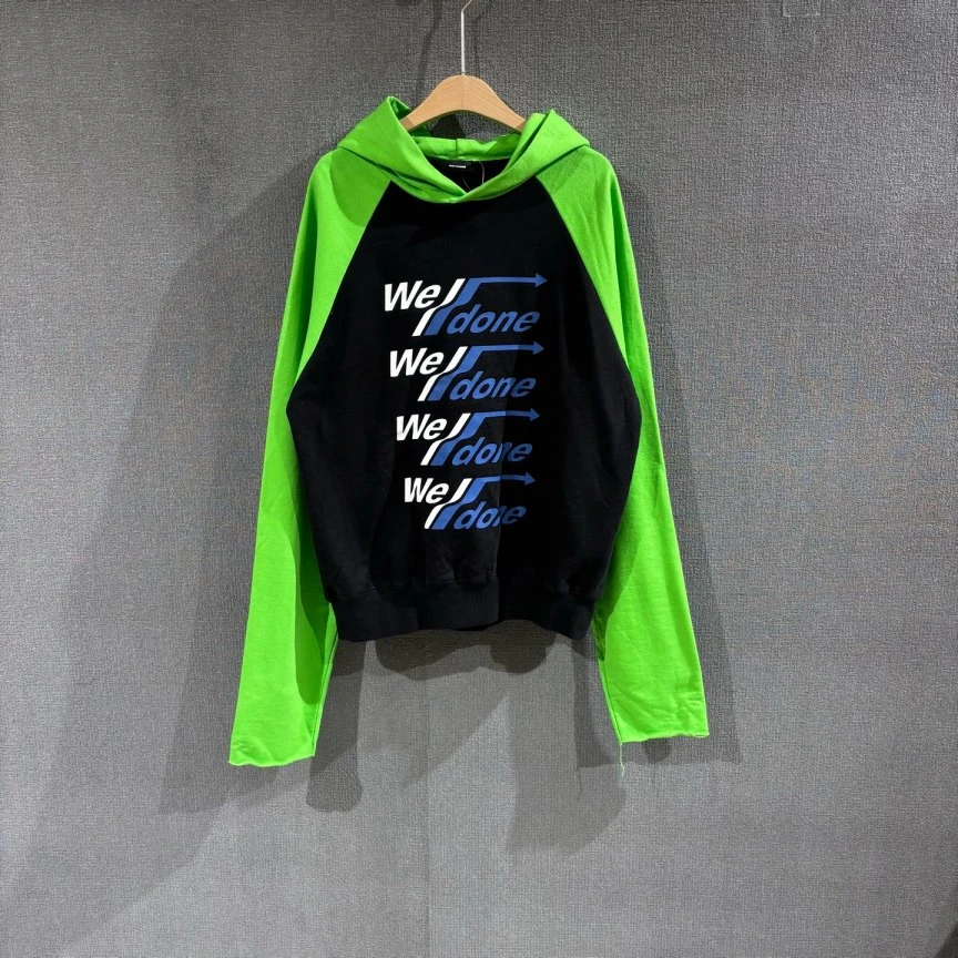 未使用 WE11 DONE （pm）拼色连帽长袖 带吊xs码/6428