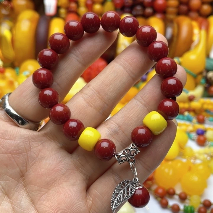 树脂制品15号红色手串