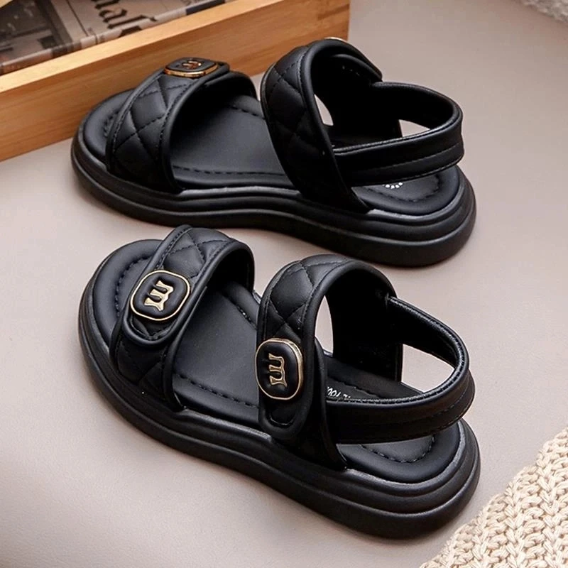 ABC女童凉鞋2025新款儿童公主鞋女孩时尚运动沙滩鞋百搭夏季软底