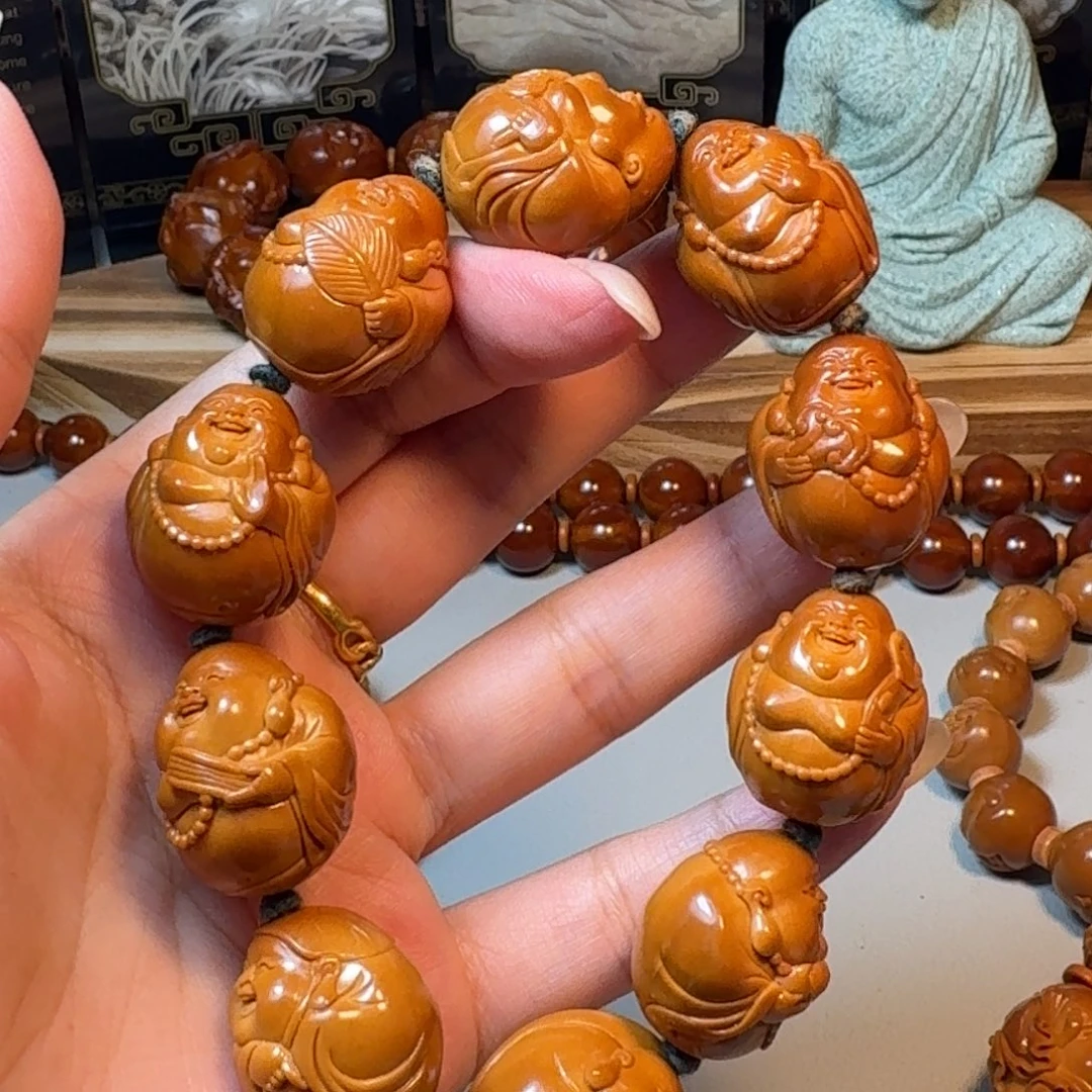 A***～手串/手链橄榄核橄榄核笑口常开手串