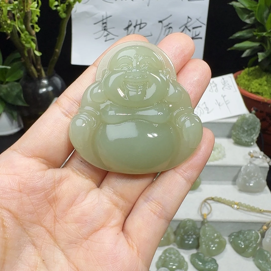和田玉未镶嵌颈饰50mm