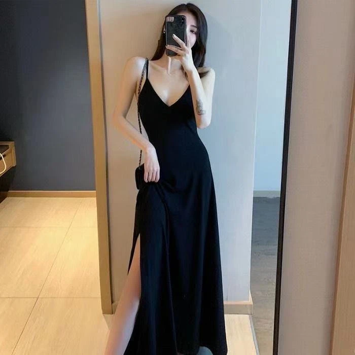 春夏季修身显瘦背带无袖背心裙打底连衣裙大码女装