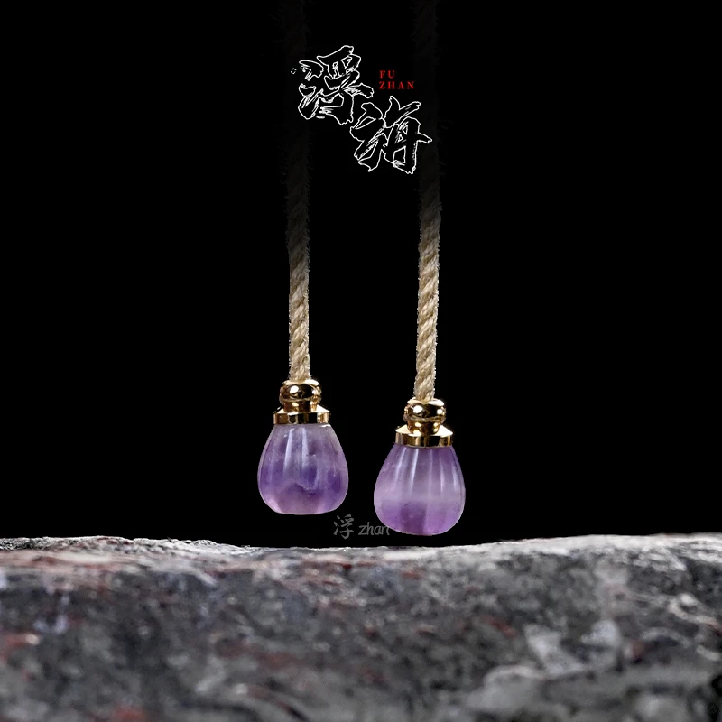 6MM梦幻紫水晶瓜珠弟子珠文玩星月108手串手链手持配饰束尾一对