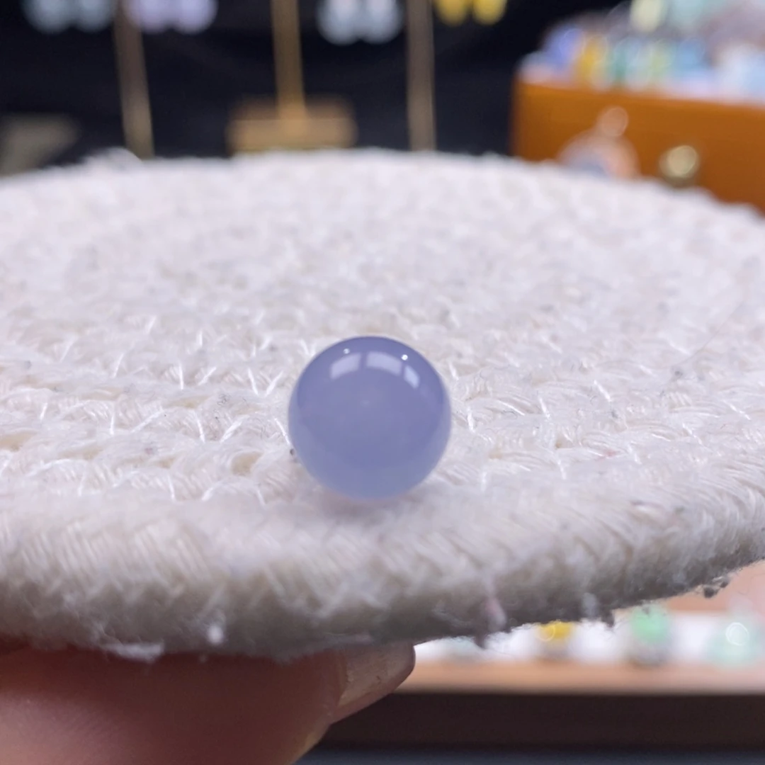 翡翠吊坠(不含链)未镶嵌翡翠浓蓝紫圆珠