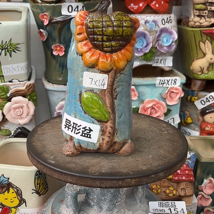 紫砂花盆粗陶材质多肉花盆