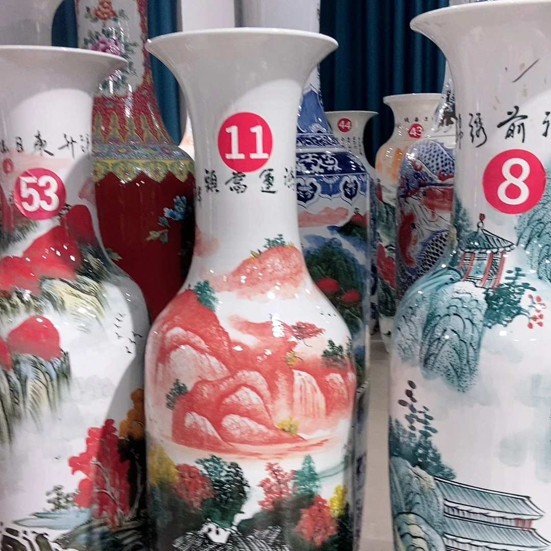 陶11号1.2一对大花瓶