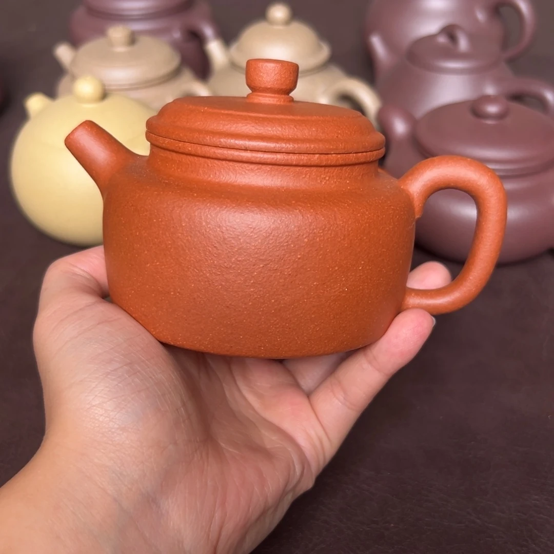茶壶紫砂红降坡德钟230毫升