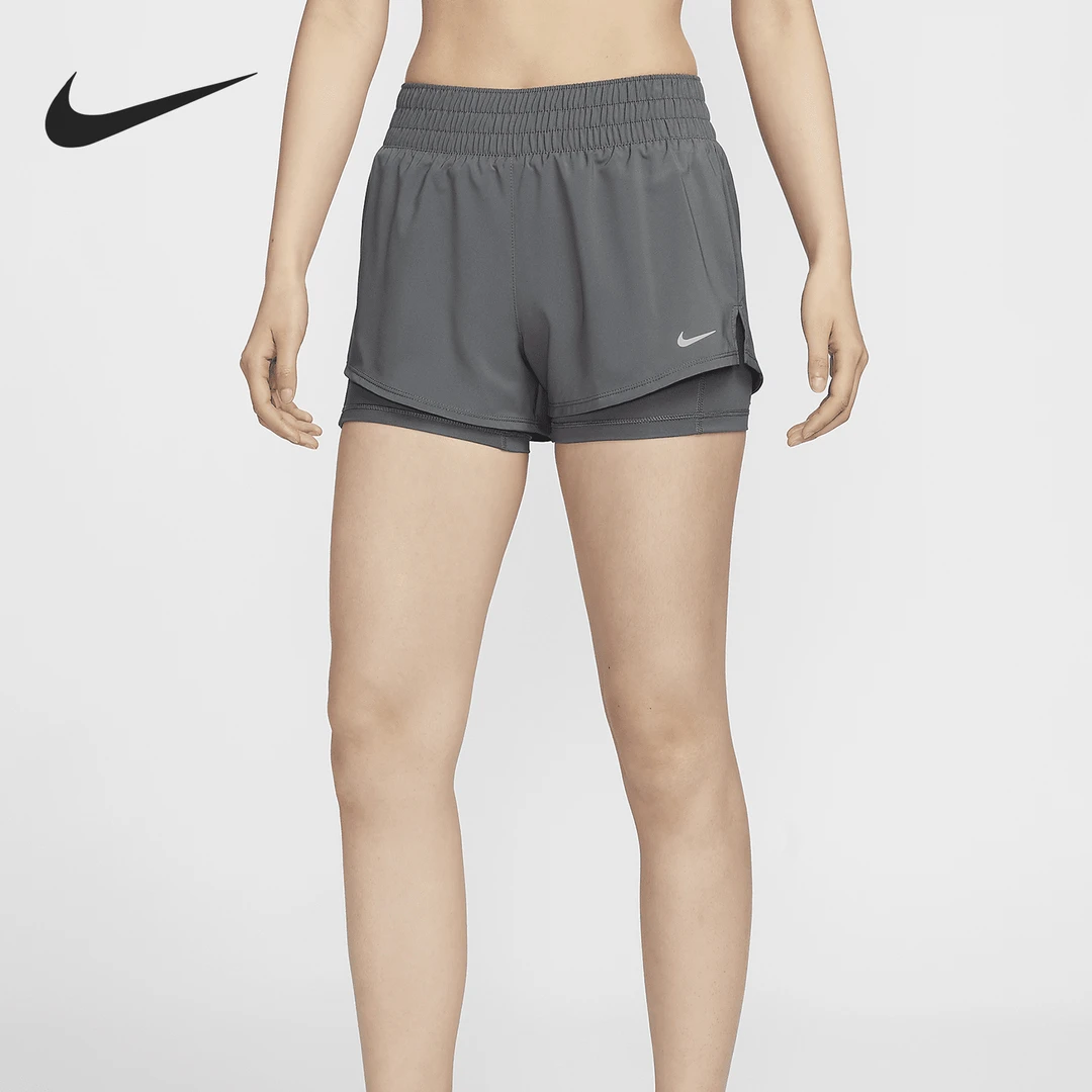 Nike/耐克正品Dri-FIT女士中腰二合一训练运动短裤DX6013-068