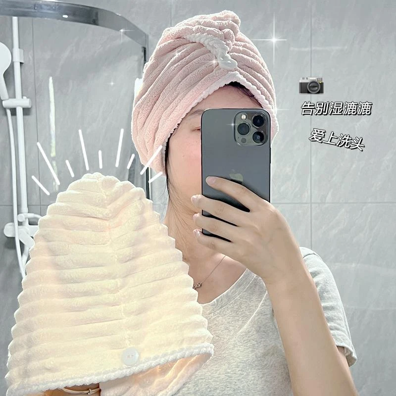 干发帽女吸水双层加厚2025新款包头巾洗头擦头发超强速干毛巾浴帽