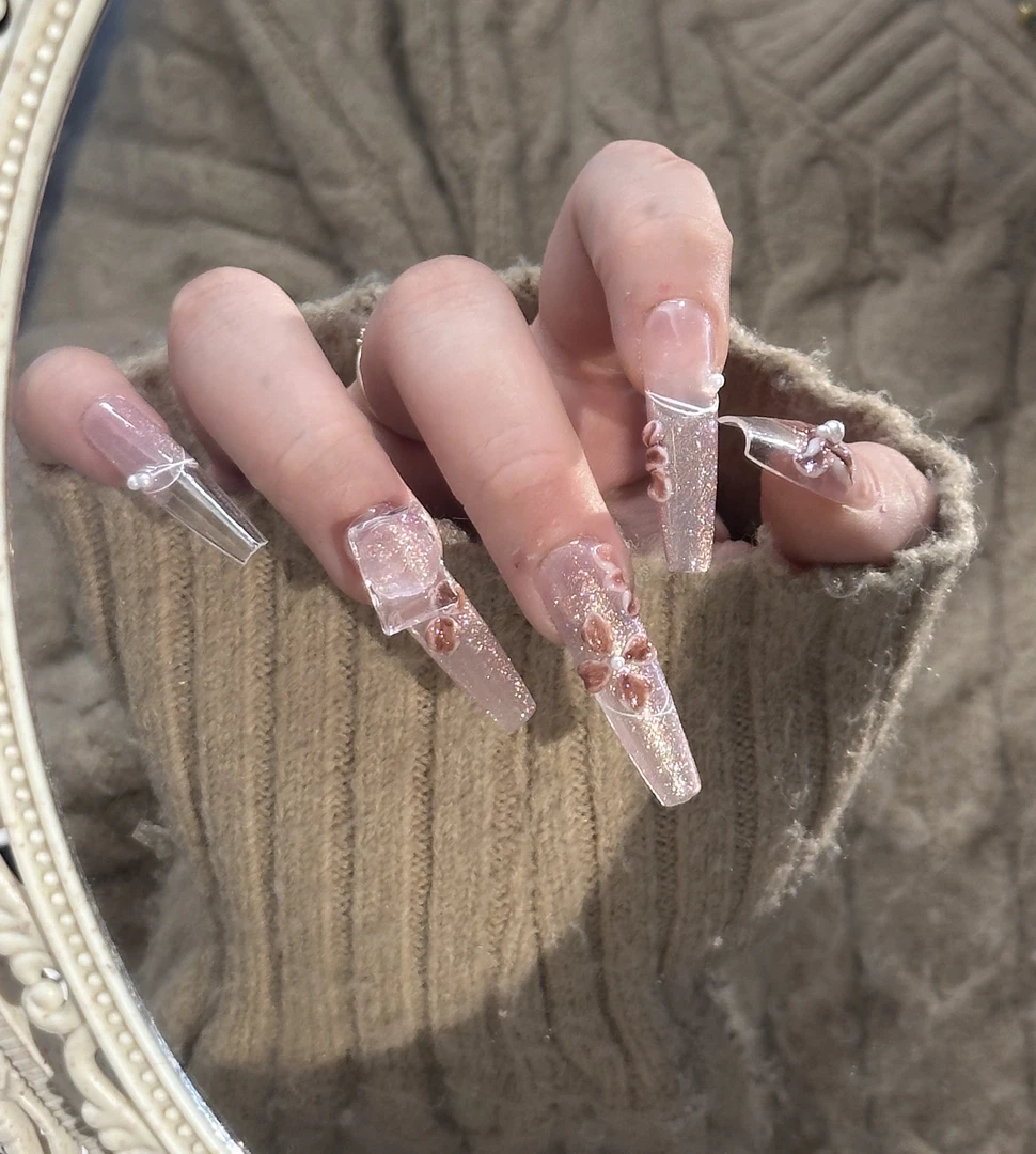 【鸢尾蝶】温变显白温柔纯欲风纯手工穿戴美甲