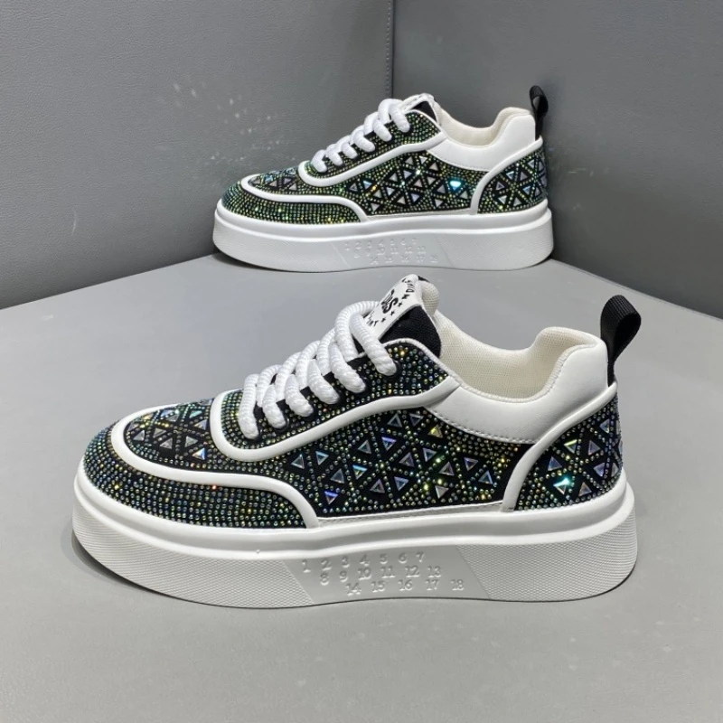 男士潮鞋2025春夏新款低帮厚底潮流拼色网面透气舒适百搭时尚男鞋