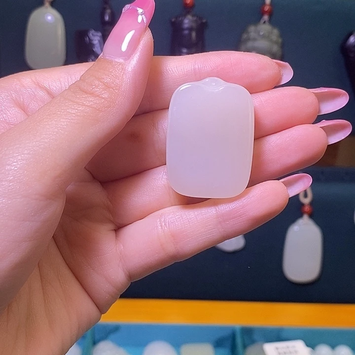 八***财手链未镶嵌和田玉无事牌