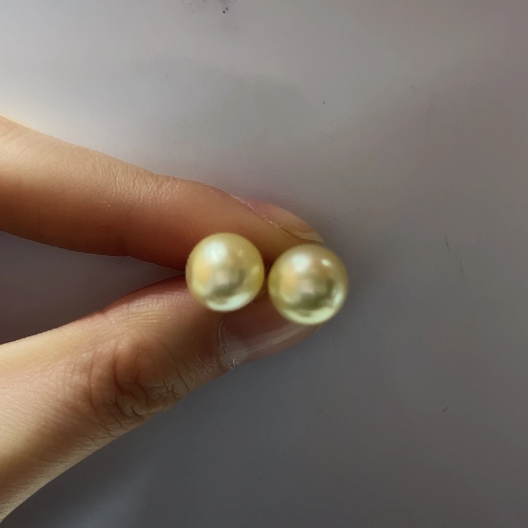 耳饰银S925镶嵌海水珍珠