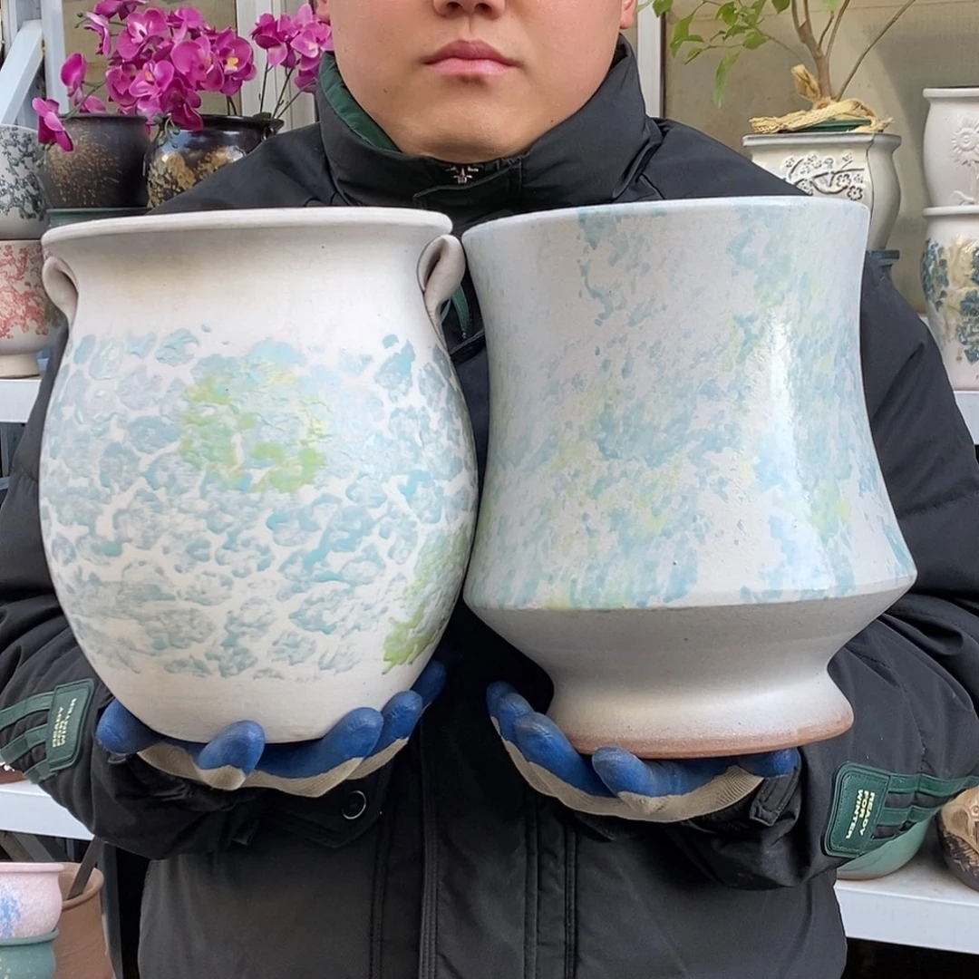 紫砂花盆口20高24福利俩个