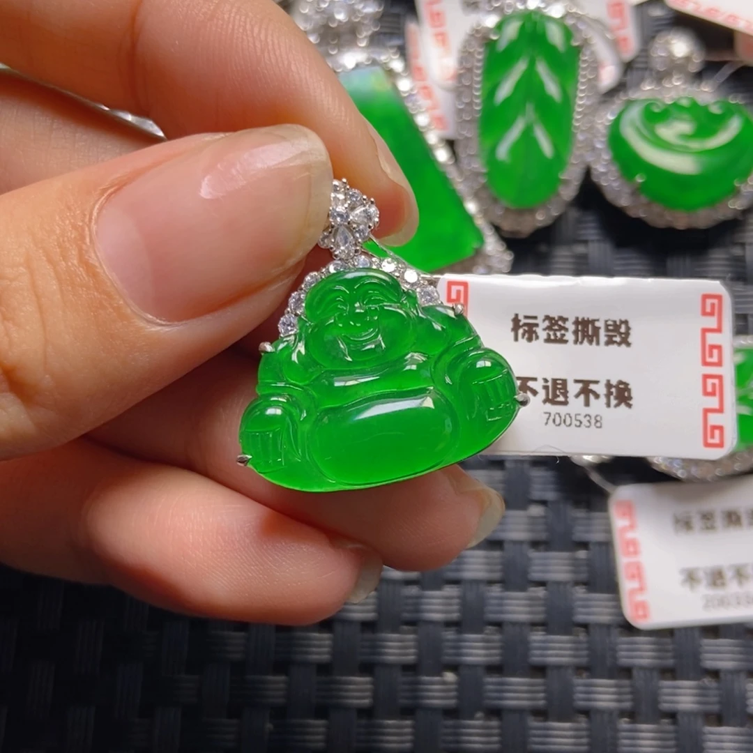 翡翠银S925镶嵌颈饰