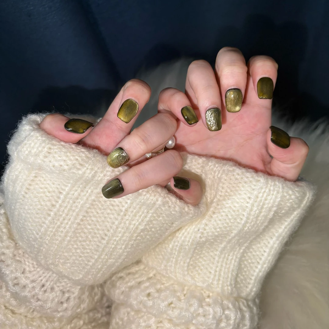 墨竹 纯手工穿戴甲展现高级感小众美甲风格