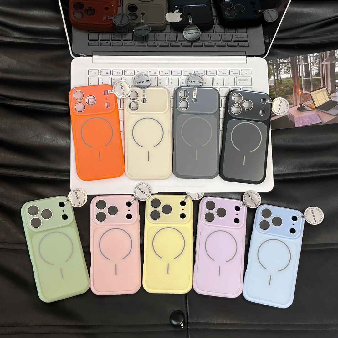 磁吸镜头膜康宁液态硅胶一体ai按键适用苹果iPhone17promax手机壳