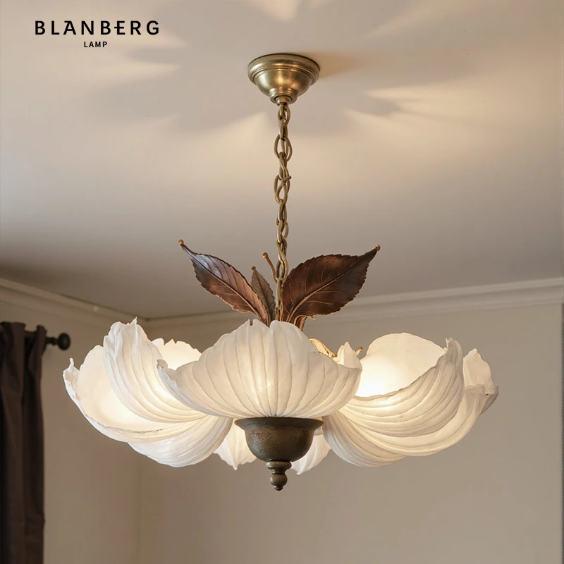 中古布艺侘寂风卧室创意吊灯餐桌吧台纱织复古设计师高级感主卧灯