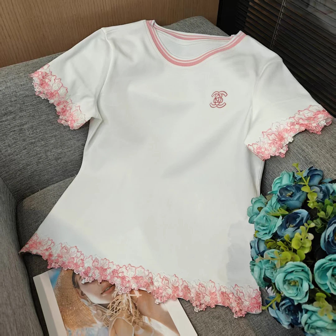 新款百搭轻奢短袖上衣女G50195