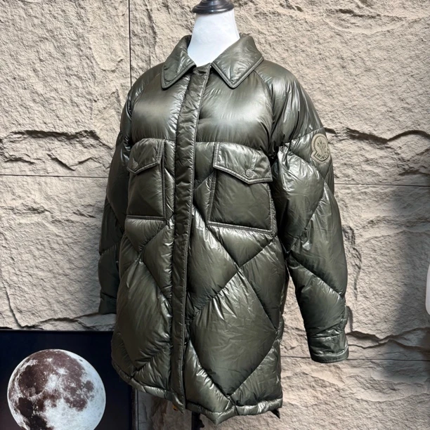 99新 MONCLER 胸围60衣长801码蒙口冬季长款羽绒服M1991外套加厚