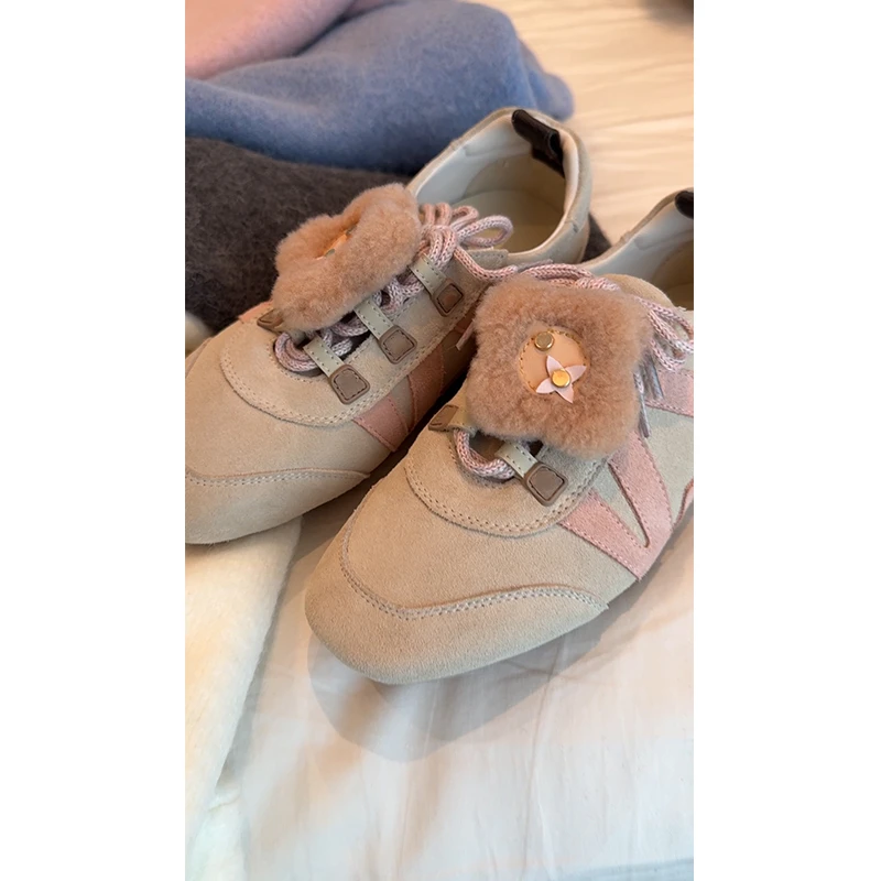 【mimius】U SNEAKERINA芭蕾运动鞋含羊毛挂件/跟高3cm)汉服WG10307