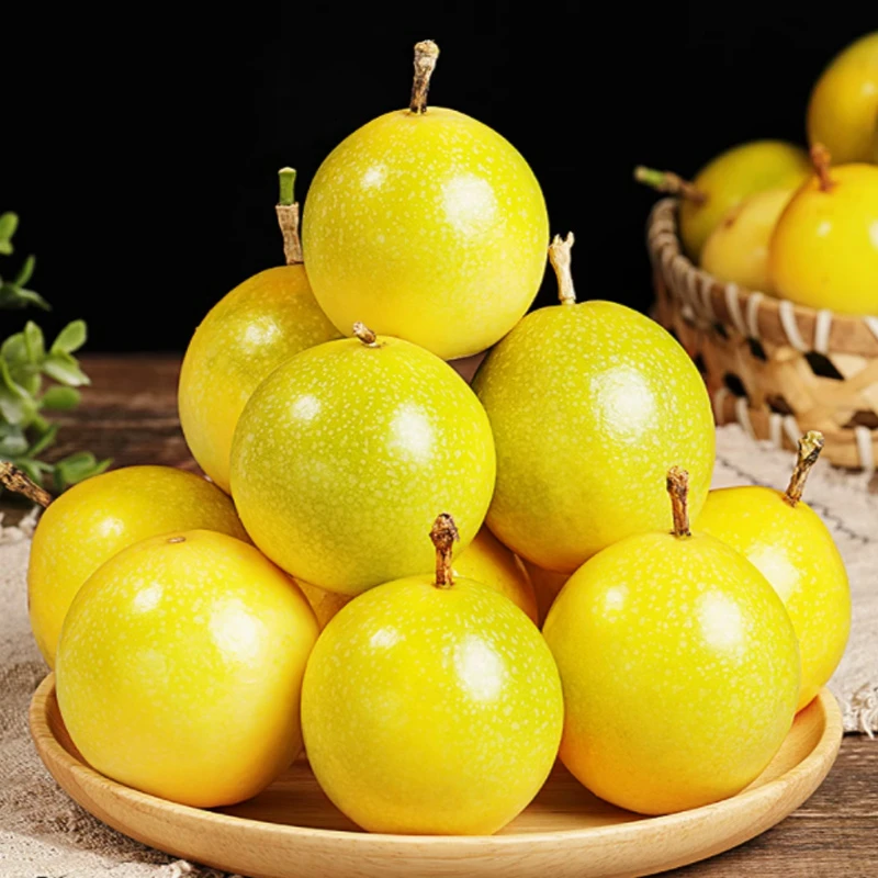 【20枚】钦蜜9号黄金百香果新鲜30-50g当季现摘 送开果器zz