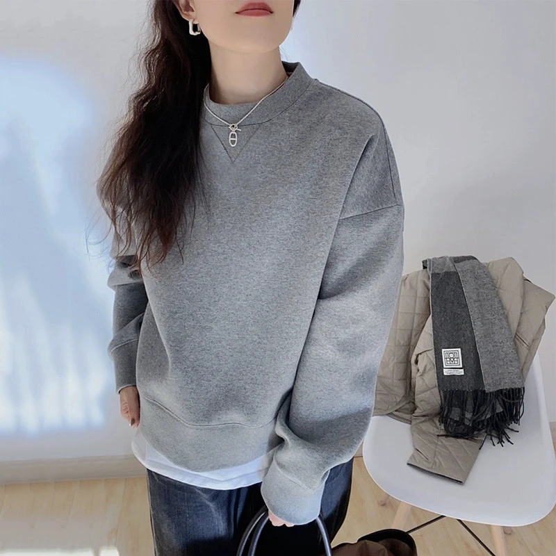 职业阿玛诗官哥家专柜2025春秋新款韩版耐磨百搭上衣套头宽松卫衣